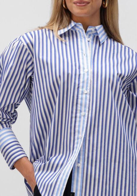 Blauwe HAUTE L'AMITI&Eacute; Blouses LARK MIX STRIPE SHIRT - large
