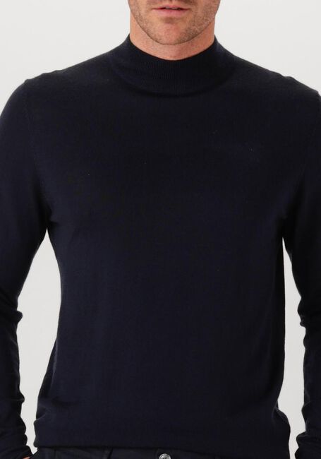 Donkerblauwe PROFUOMO Coltrui PULLOVER MOCK NECK MERINO - large