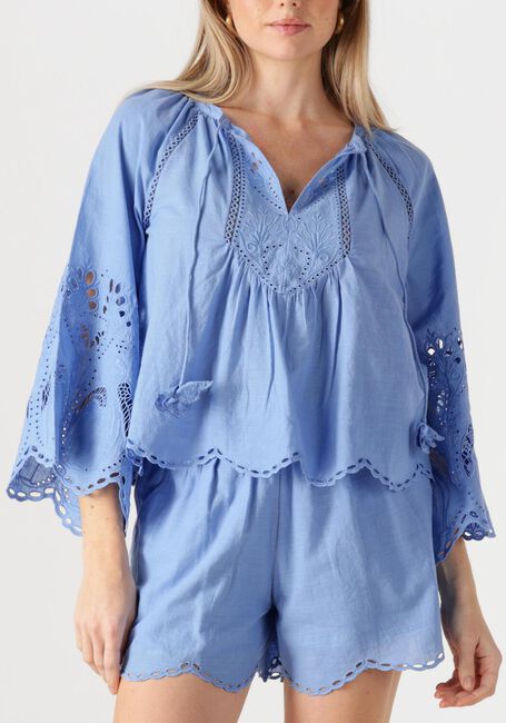 Blauwe SCARLETT POPPIES Blouses ASHU TOP - large