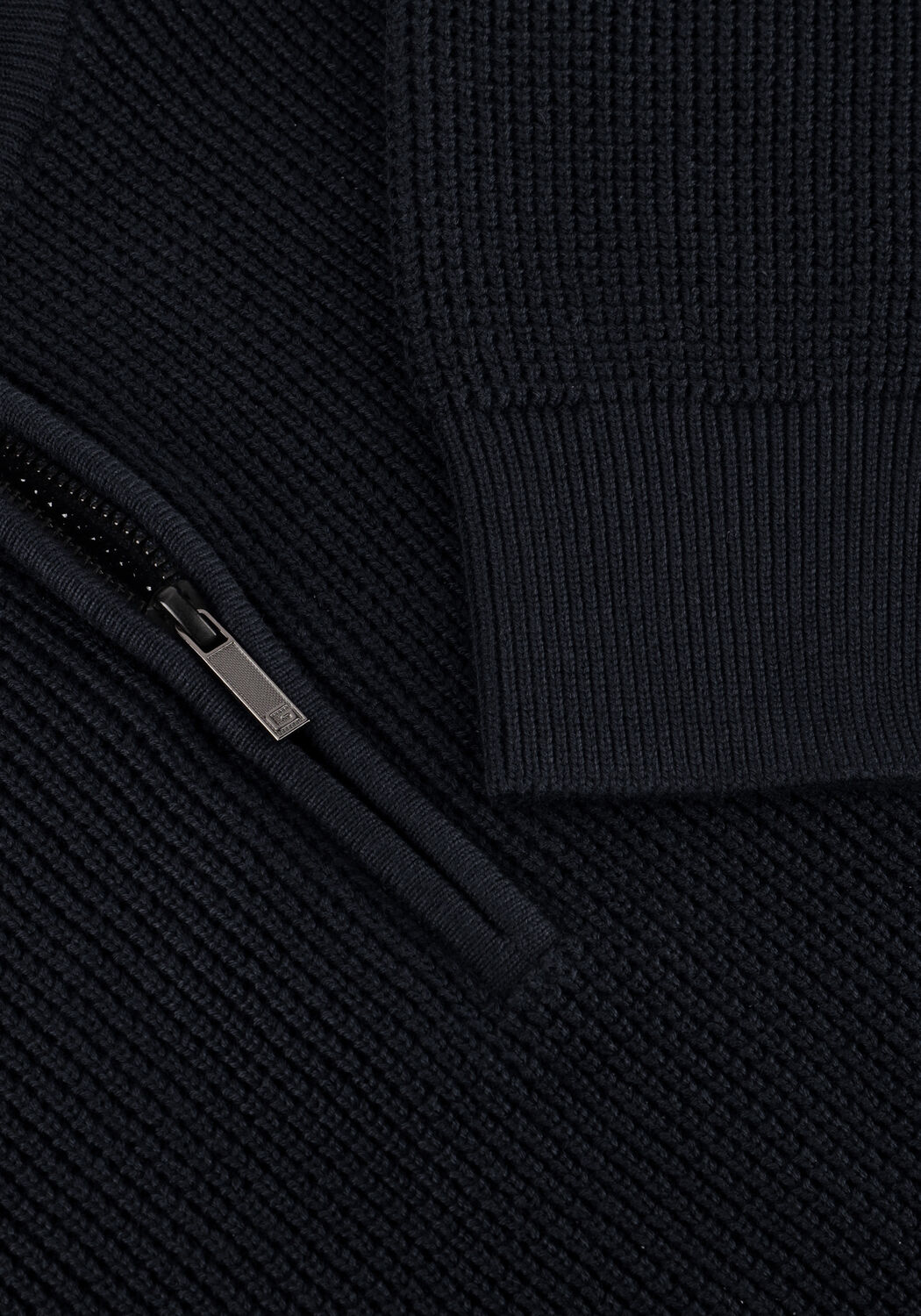 Donkerblauwe GENTILUOMO Trui TURTLE ZIP - large