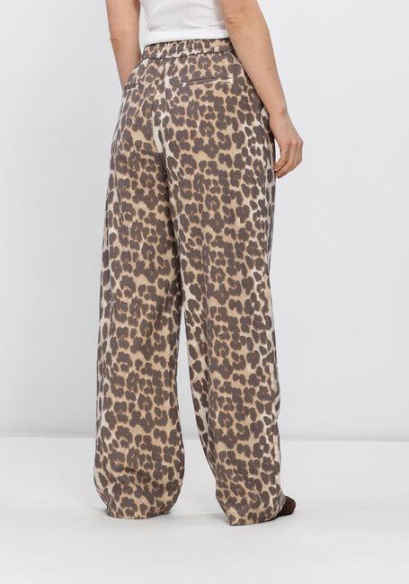 Bruine ALIX THE LABEL Joggingbroek LADIES WOVEN ANIMAL PANTS - large