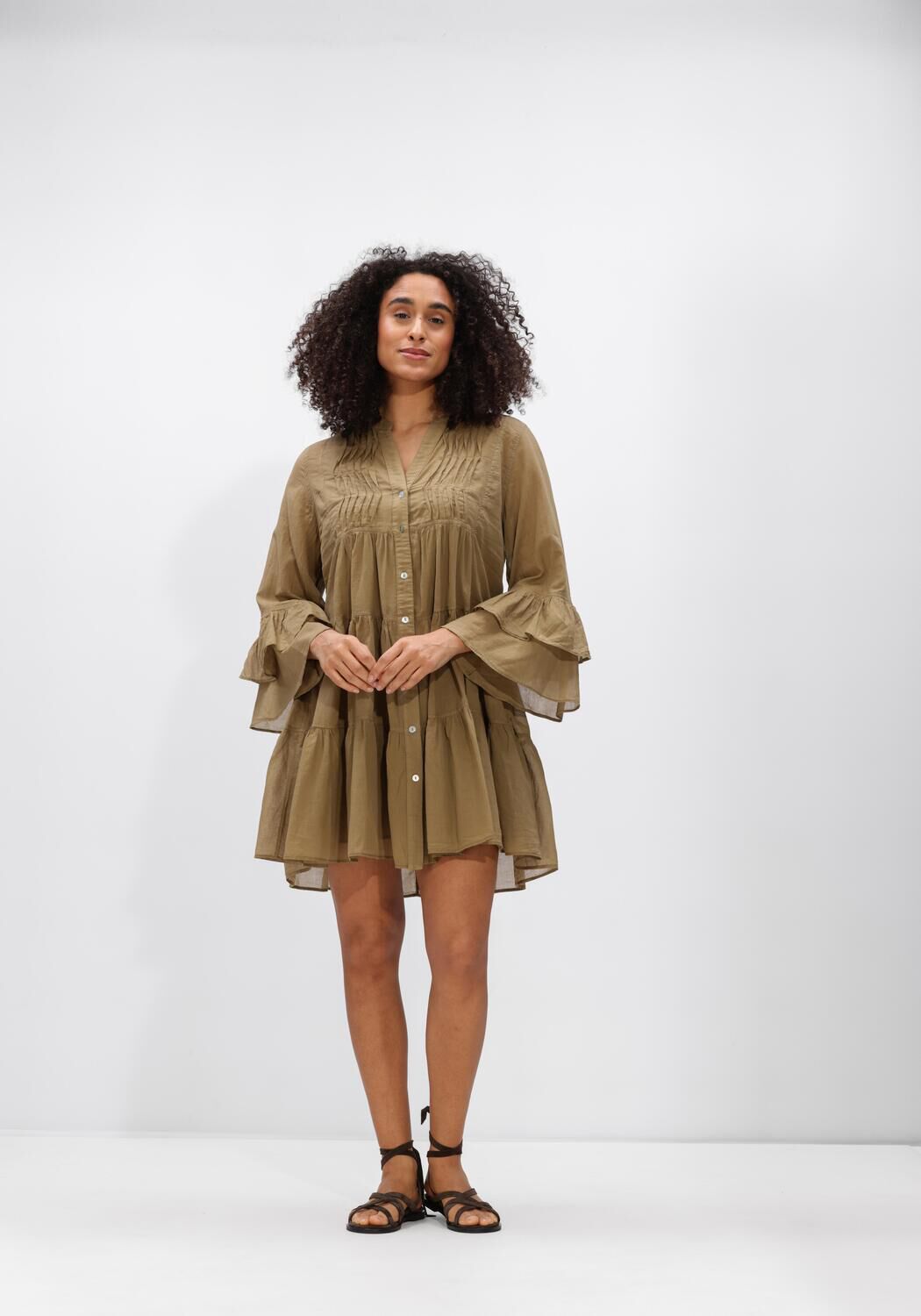 Khaki DEVOTION Mini jurk CITRUS - large