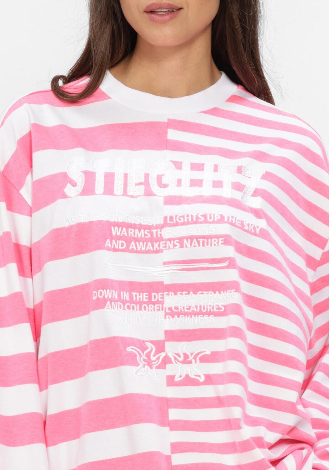 Roze STIEGLITZ Truien/vesten TACITO SKATE TEE WIDE SLEEVES - large