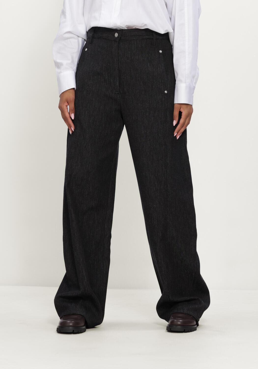 Antraciet MARGAUX LONNBERG Wijde broek LUCA PANTALON - large