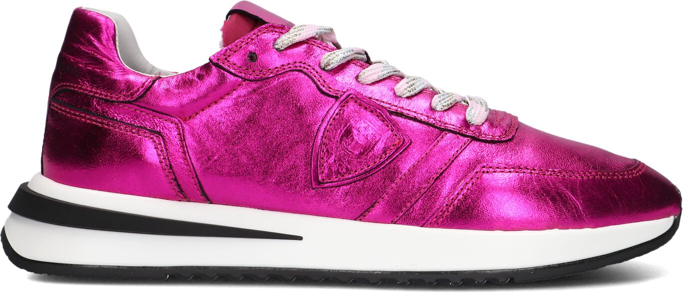 Philippe Model Lage Sneakers Dames Tropez 2.1 Metal, Maat: 40, Materiaal: Leer, Kleur: Fuchsia