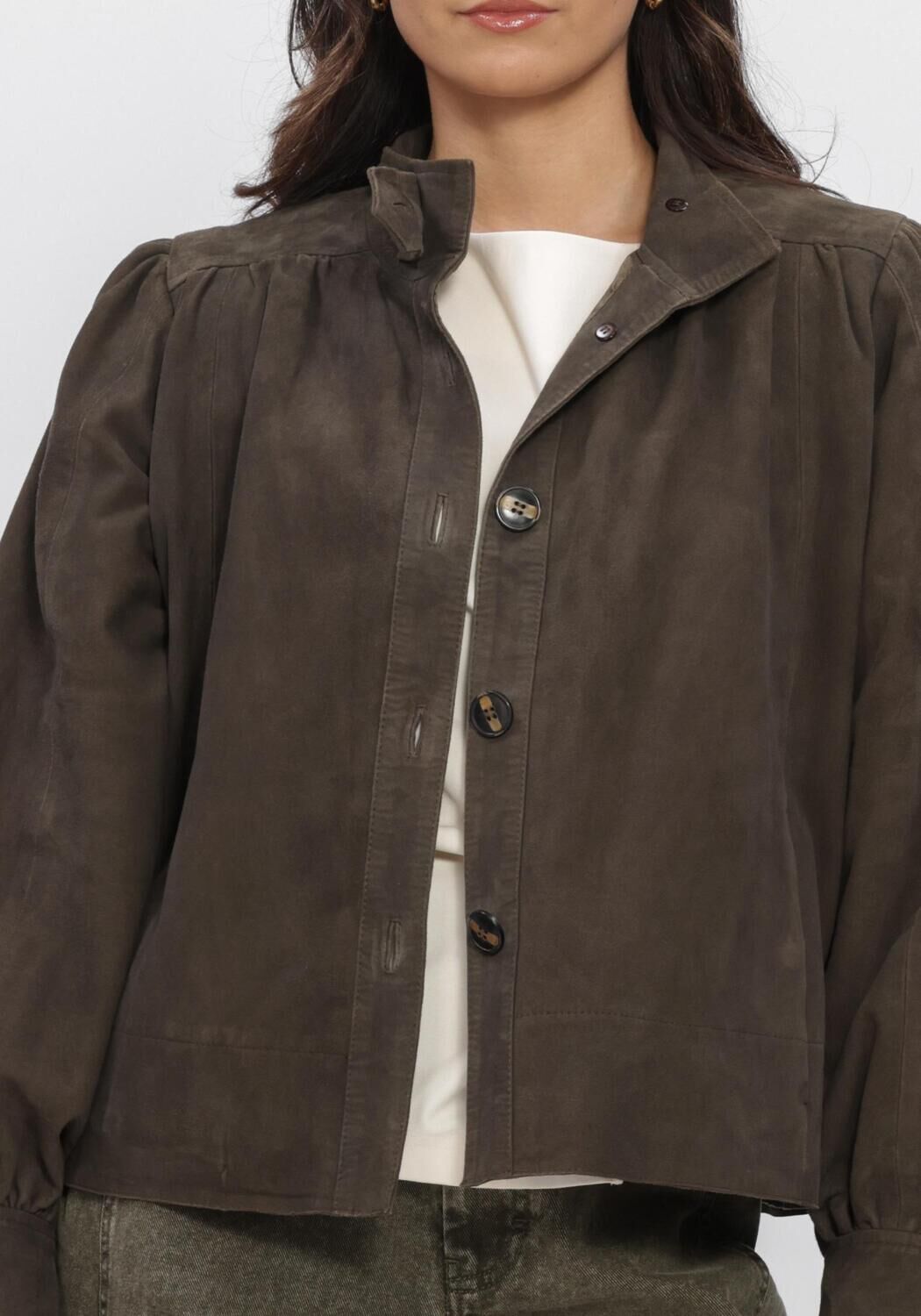Zwarte SECOND FEMALE Jack ZONIE SUEDE JACKET - large