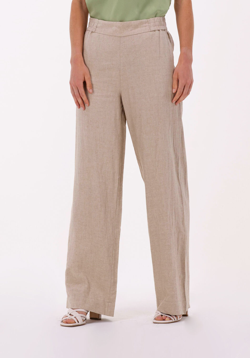 FiveUnits Wijde Broek Dames Linea 763, Maat: L, Kleur: Zand