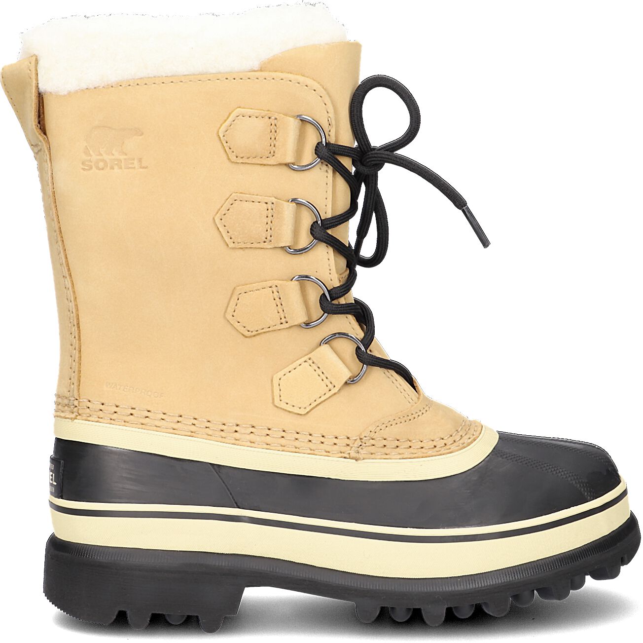 Sorel Vachtlaarzen Dames Caribou Wp, Maat: 40,5, Materiaal: Nubuck, Kleur: Cognac