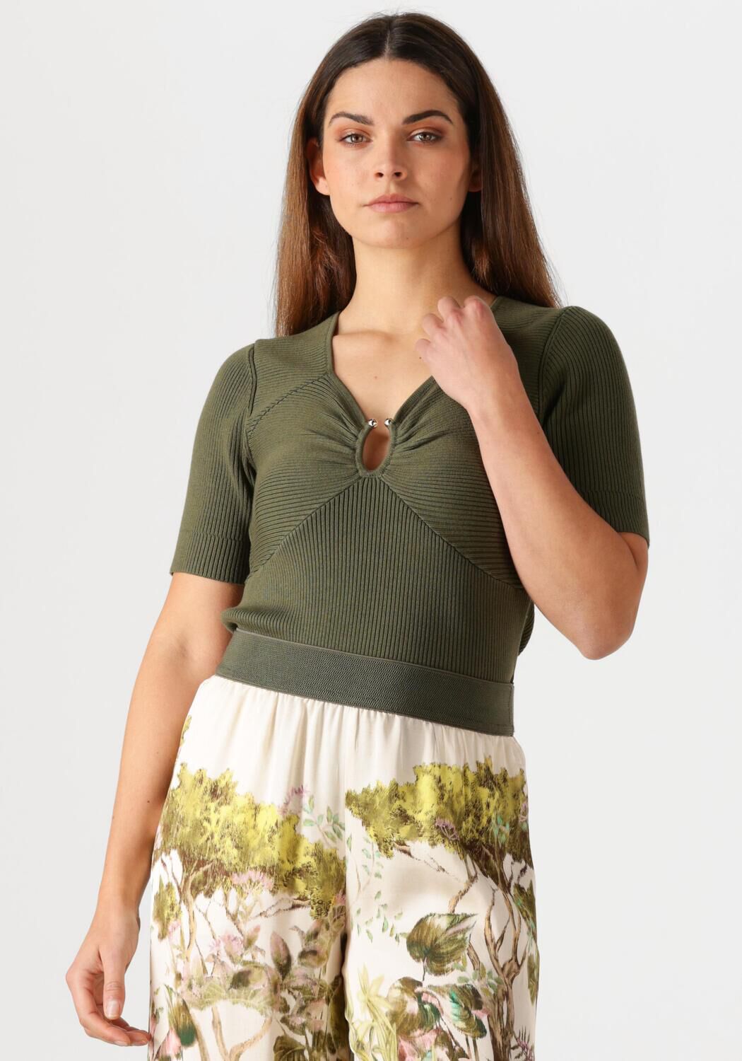 Caroline Biss T-Shirt Dames 1260, Maat: 36, Kleur: Groen afbeelding 1