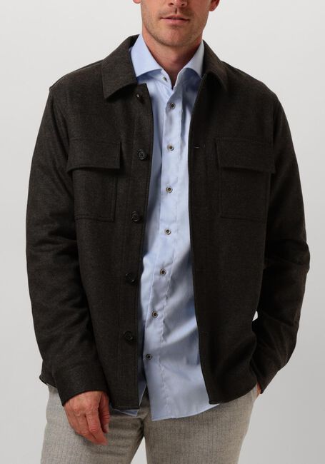 Bruine PROFUOMO Overshirt OVERSHIRT KNITTED - large