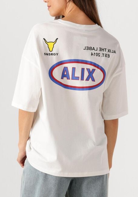 Witte ALIX THE LABEL T-shirt LADIES KNITTED RACER T-SHIRT - large