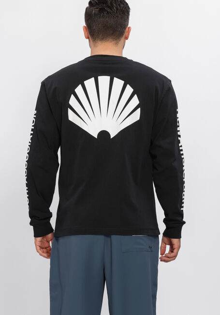 Zwarte NEW AMSTERDAM SURF ASSOCIATION T-shirt LOGO LONGSLEEVE - large