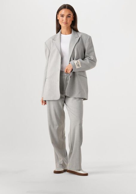 Lichtgrijze ALIX THE LABEL Pantalon LADIES WOVEN FOIL STRIPE PANTS - large
