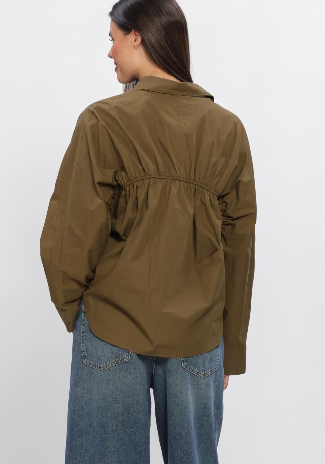 Khaki CLOSED Blouses GATHERED SHIRT - large