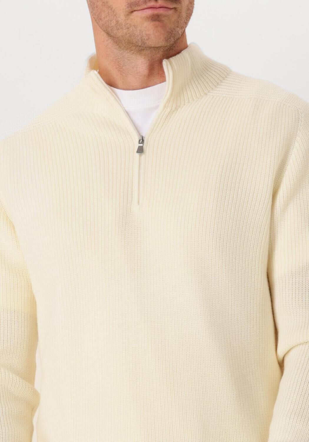 Ecru GRAN SASSO Trui MOCK ZIP - large