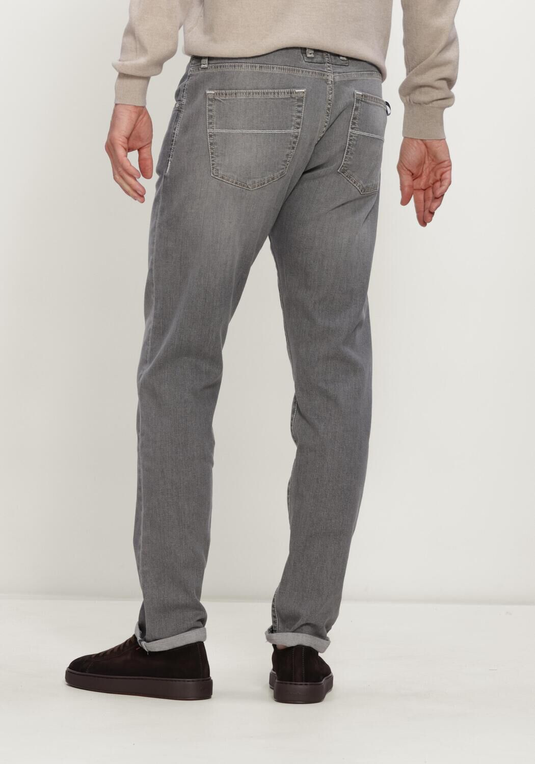 Grijze TRAMAROSSA Slim fit jeans MICHELANGELO - large
