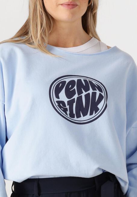 Lichtblauwe PENN & INK Sweater SWEATER PRINT - large