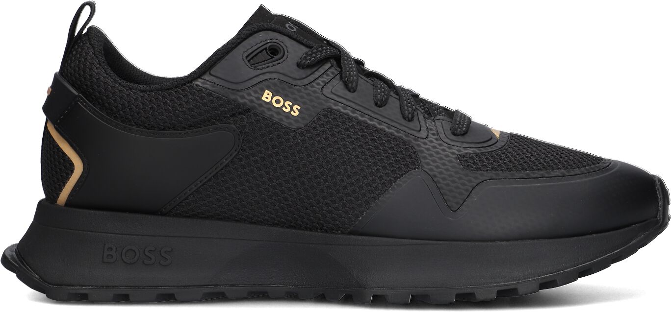 Boss Lage Sneakers Heren Jonah Runn, Maat: 44, Materiaal: Leer, Kleur: Zwart