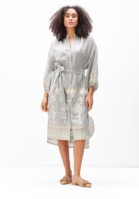 Lichtgrijze GREEK ARCHAIC KORI Midi jurk S26K-4075057 - large