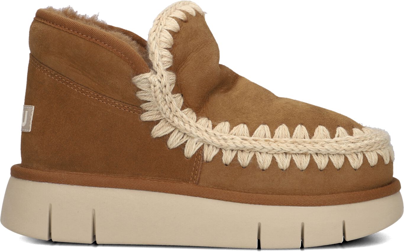 Mou Vachtlaarzen Dames Eskimo Bounce Sneaker, Maat: 40, Materiaal: Suède, Kleur: Cognac
