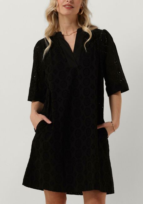 Zwarte RUBY TUESDAY Mini jurk SABELA HALF SLEEVES FULL EMBRO SHORT DRESS - large