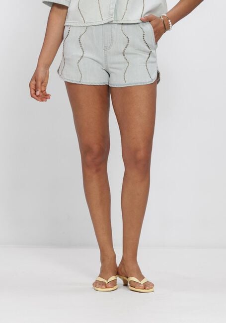 Blauwe DANTE6 Shorts NERIDA EMBELLISHED DENIM SHORTS - large