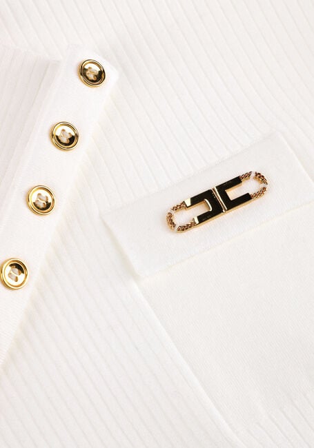 Witte ELISABETTA FRANCHI Trui KNITTED SWEATER - large