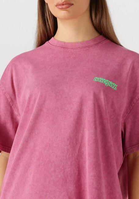Roze STIEGLITZ T-shirt WORLD OF STIEG OVERSIZED T-SHIRT - large