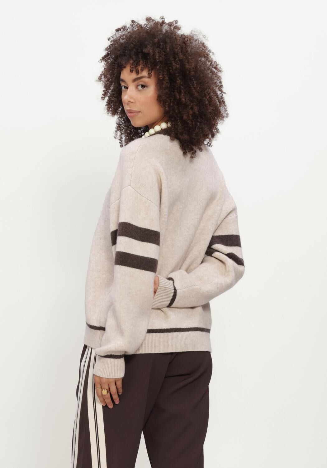 Beige CO'COUTURE Trui ROWCC COCO LOGO KNIT - large
