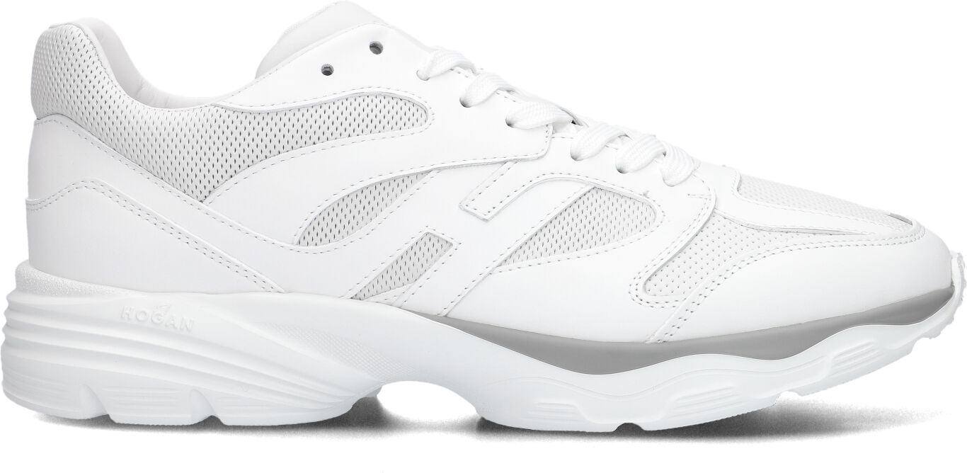 Hogan Lage Sneakers Heren Hxm6650fj10 Led, Maat: 45, Materiaal: Leer, Kleur: Wit