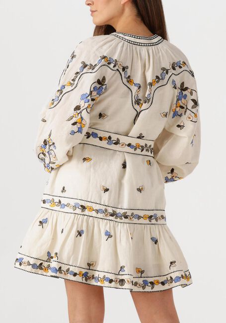 Ecru SCARLETT POPPIES Mini jurk FIUCCI SHORT DRESS - large