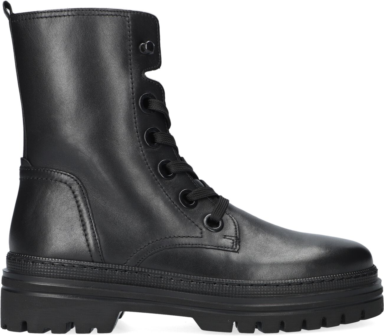 Gabor Veterboots Dames 721.1, Maat: 37,5, Materiaal: Leer, Kleur: Zwart