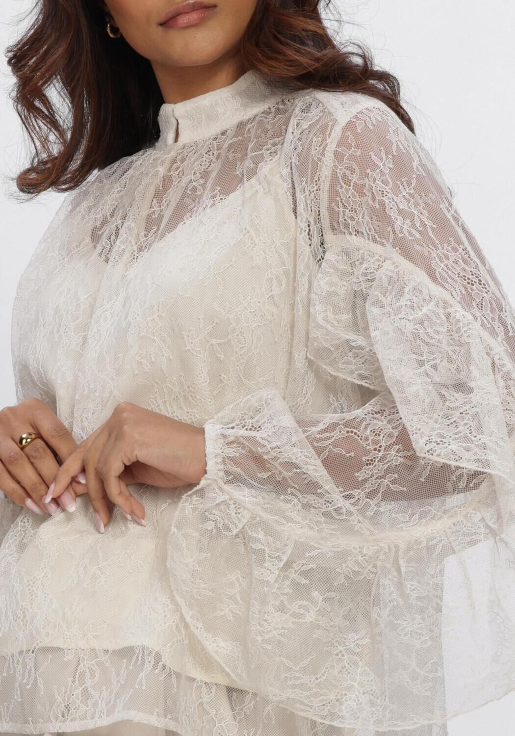 Beige SECOND FEMALE Blouses SYBELL LACE BLOUSE - large