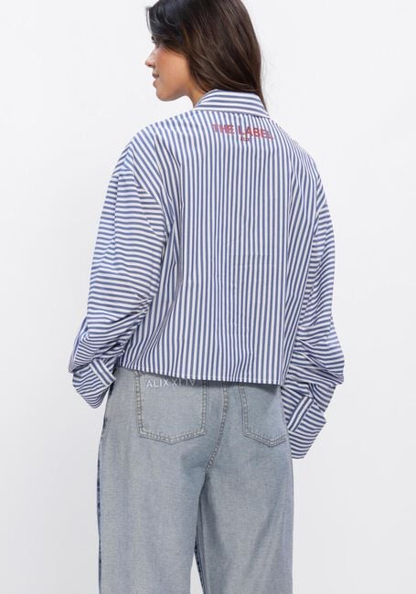 Blauwe ALIX THE LABEL Blouses LADIES WOVEN FANCY STRIPED BLOUSE - large