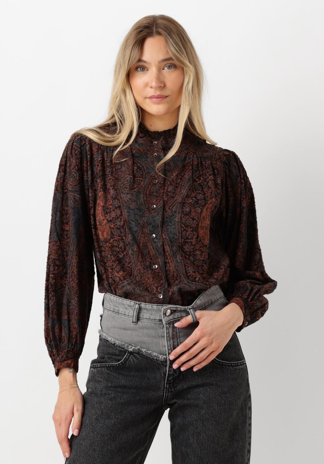 Antik Batik Blouse Dames Tajaro Blouse, Maat: S, Kleur: Zwart