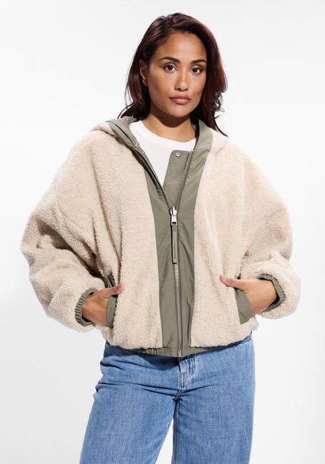 Beige CANADA GOOSE Teddy jas ALBERNI REVERSIBLE FLEECE - large