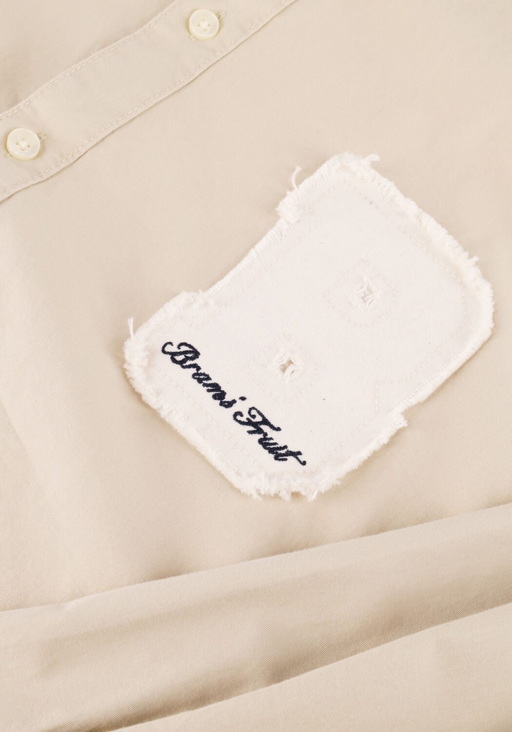 Zand BRAM'S FRUIT Casual overhemd LONGSLEEVE VARSITY SHIRT - large