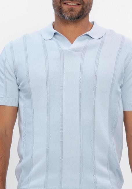 Lichtblauwe GENTILUOMO Polo POLO NO BUTTONS SS - large