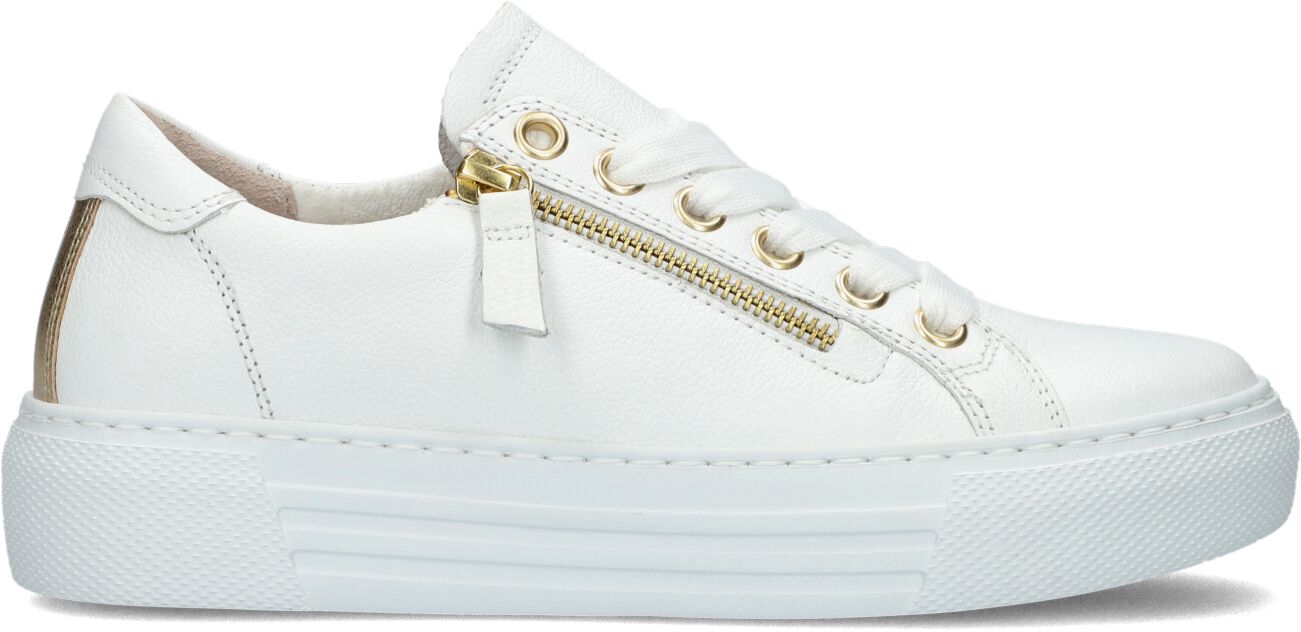 Gabor Lage Sneakers Dames 465, Maat: 40, Materiaal: Leer, Kleur: Wit