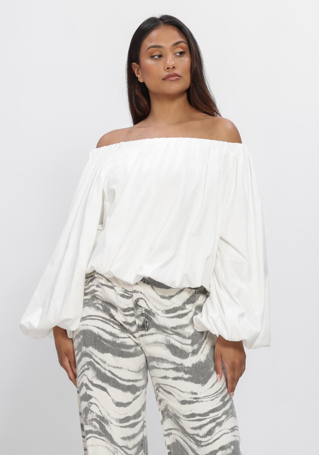 Witte DOROTHEE SCHUMACHER Top SOFT VOLUME SHIRT