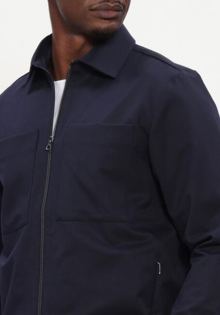 Donkerblauwe WAHTS Overshirts STEWARDS TRAVEL WOOL - large