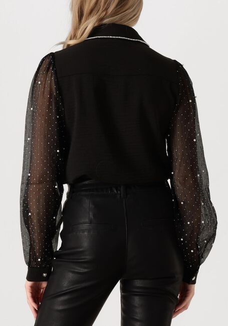 Zwarte AAIKO Blouses PILLAR STRASS PEARL PES 505 - large