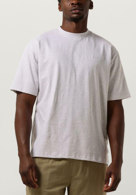 Lichtgrijze WOODBIRD T-shirt WBBAINE BASE TEE - large