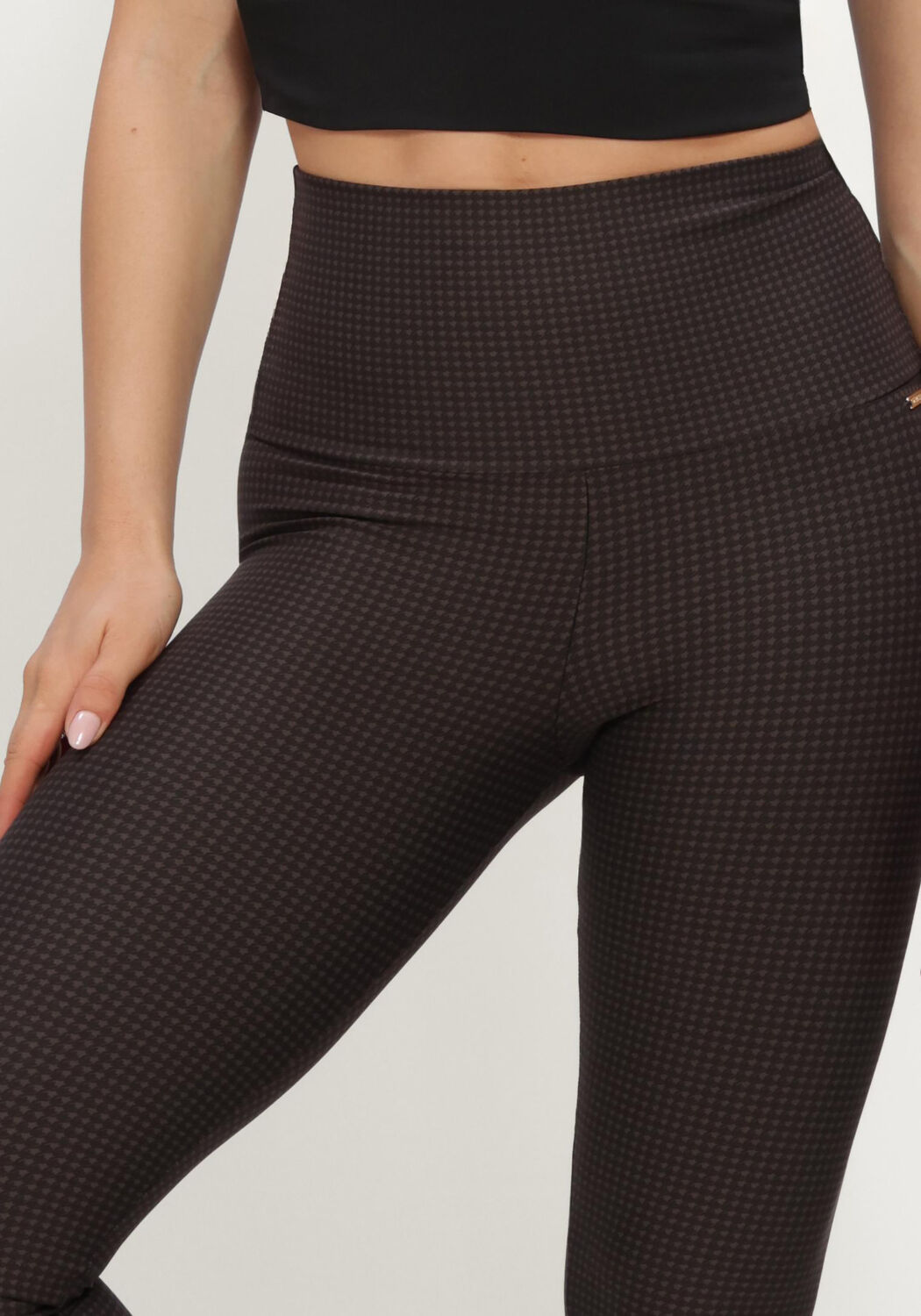 Bruine DEBLON SPORTS Sportleggings CLASSIC LEGGINGS HIGH WAISTBAND - large