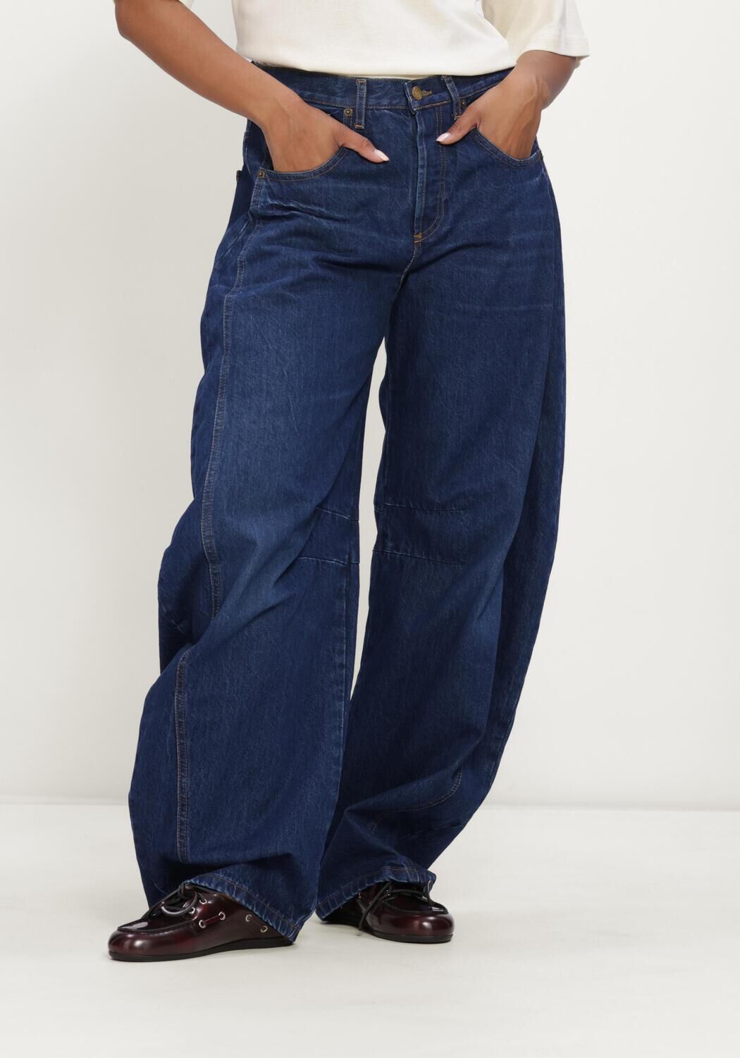 Donkerblauwe LOIS JEANS Wide jeans ALIANA - large