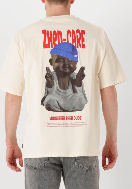 Ecru WOODBIRD T-shirt WBBAINE DUDE TEE - large