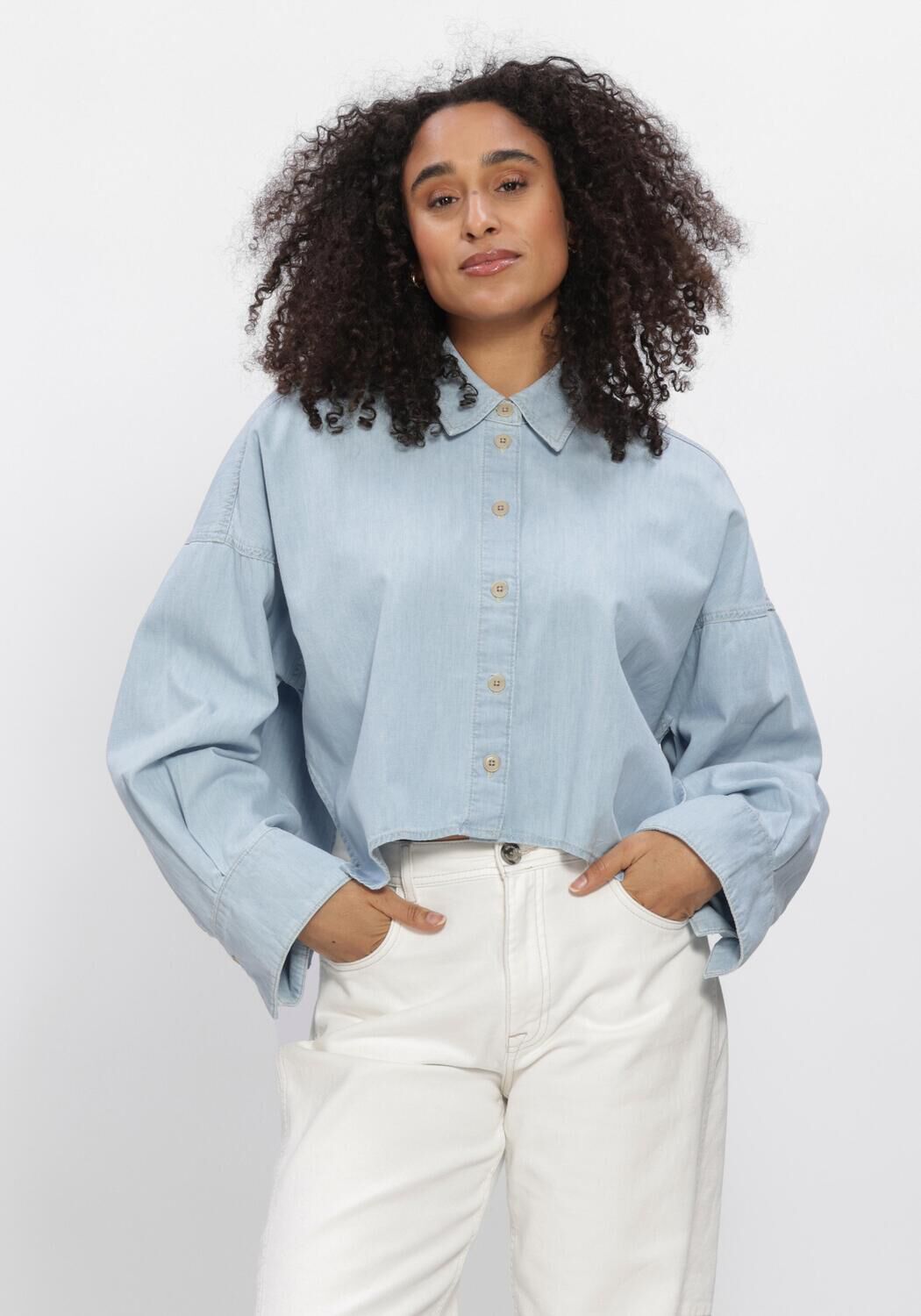 Blauwe DRYKORN Blouses OSHIA - large