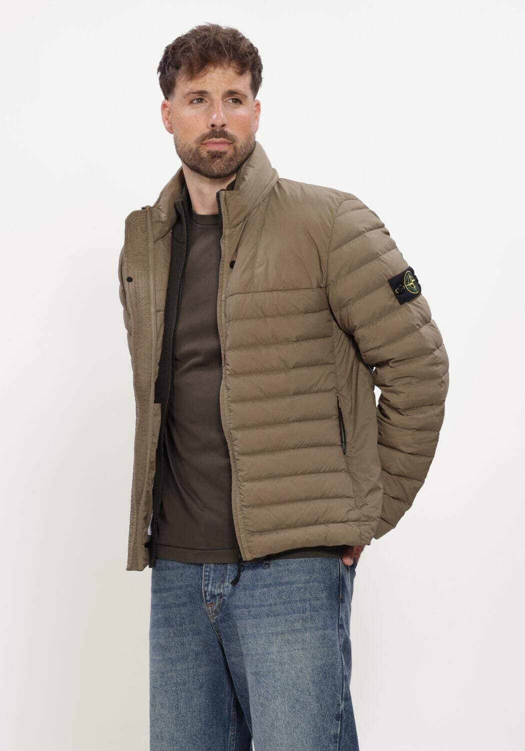Groene STONE ISLAND Gewatteerde jas JACKET S0183 - large