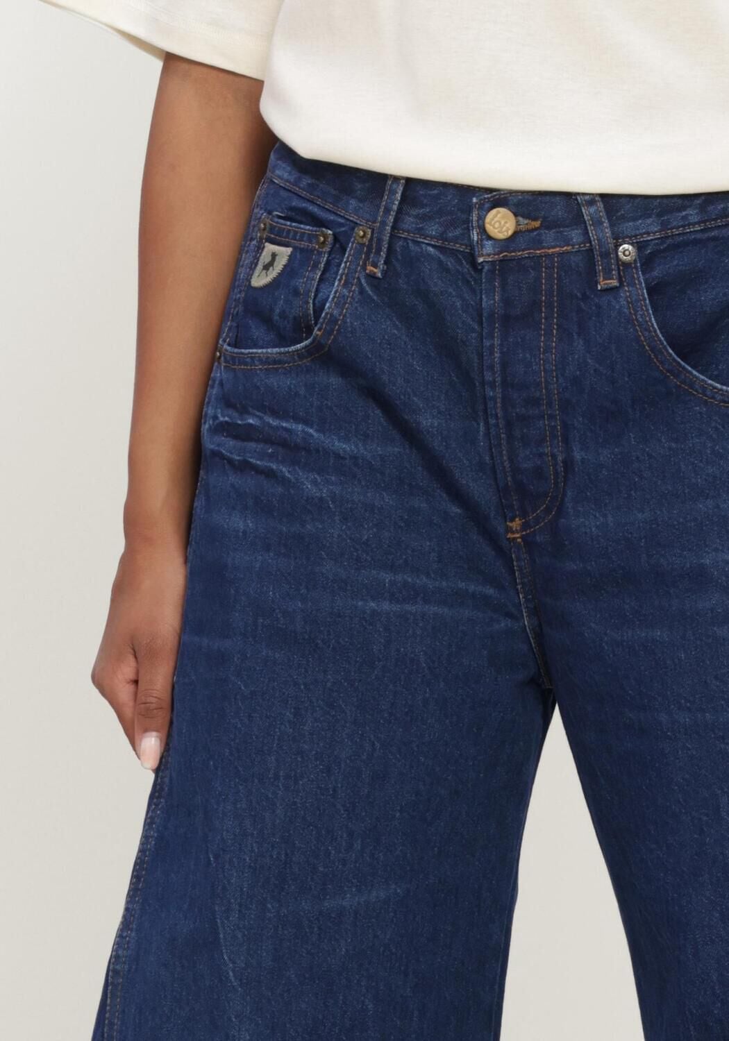Donkerblauwe LOIS JEANS Wide jeans ALIANA - large