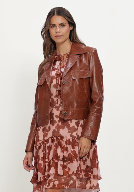 Cognac LUISA CERANO Leren jas LAMMNAPPA-LEDERJACKE - large
